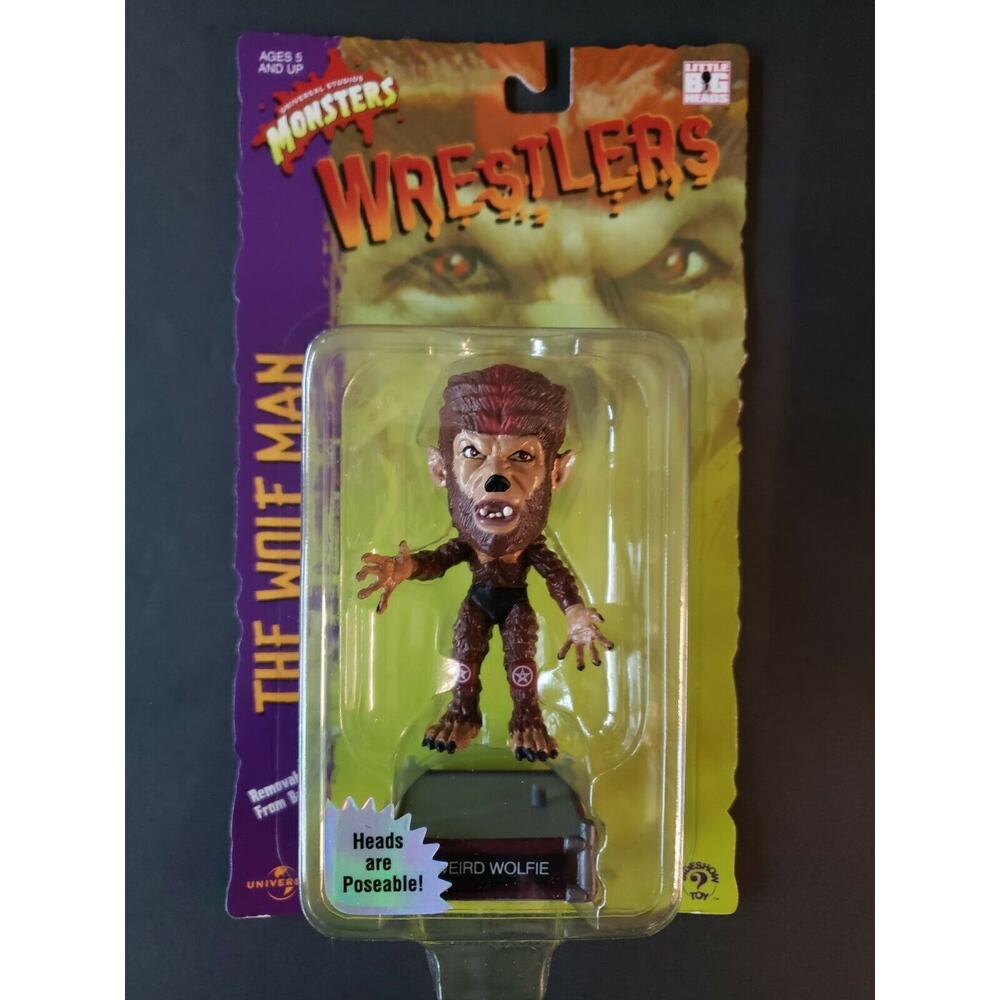 Little Big Heads Monsters Wrestlers Weird Wolfie Universal Studios 2000 U159‎